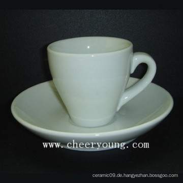 Porzellan Espresso Kaffeetasse und Untertasse (CY-P570)